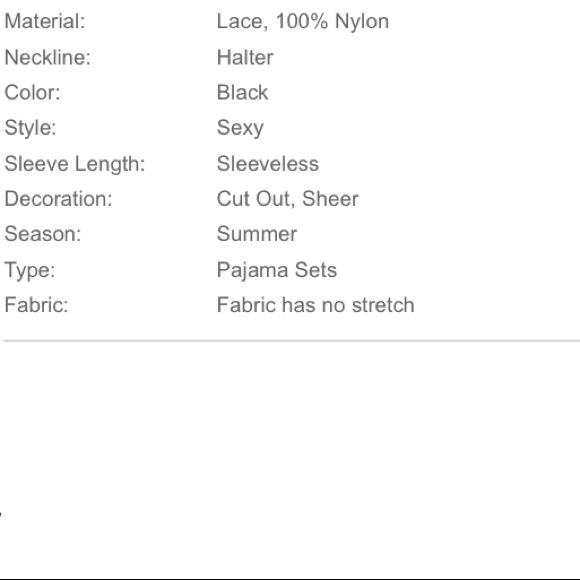 🆕Black lace halter and shorts pj mighty set - Picture 4 of 6